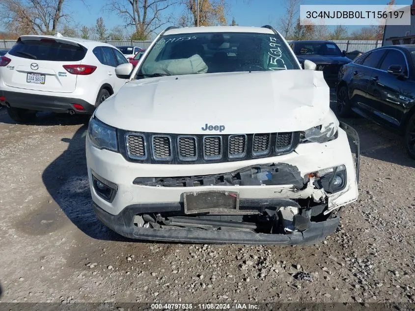 2020 Jeep Compass Latitude 4X4 VIN: 3C4NJDBB0LT156197 Lot: 40797535