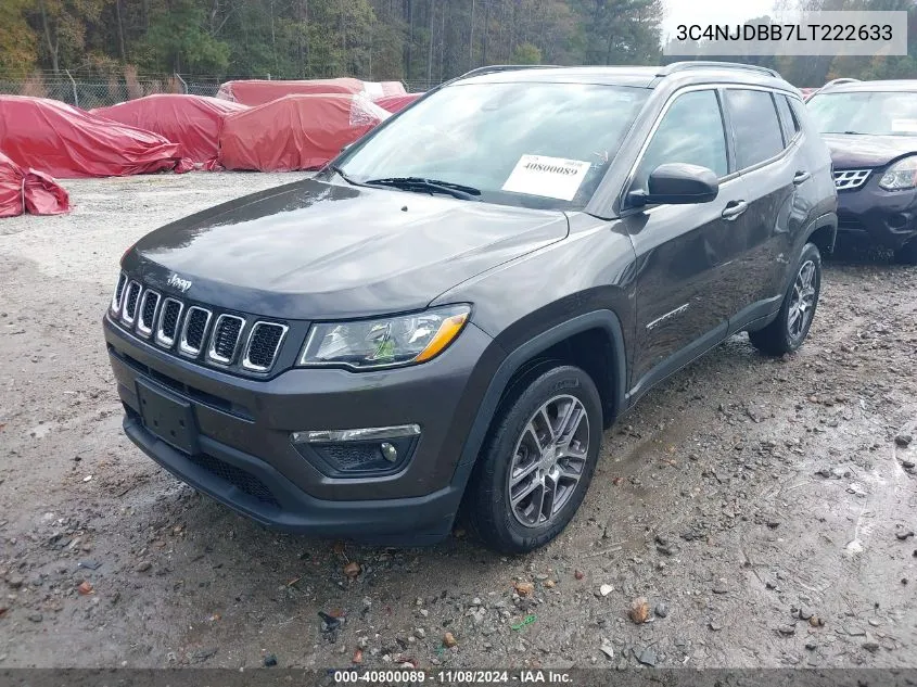 2020 Jeep Compass Sun And Safety 4X4 VIN: 3C4NJDBB7LT222633 Lot: 40800089