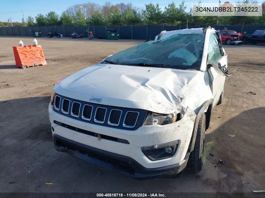 2020 Jeep Compass Latitude 4X4 VIN: 3C4NJDBB2LT245222 Lot: 40818718