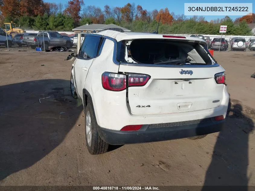 2020 Jeep Compass Latitude 4X4 VIN: 3C4NJDBB2LT245222 Lot: 40818718