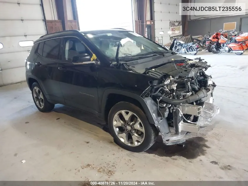 2020 Jeep Compass Limited 4X4 VIN: 3C4NJDCB5LT235556 Lot: 40878726