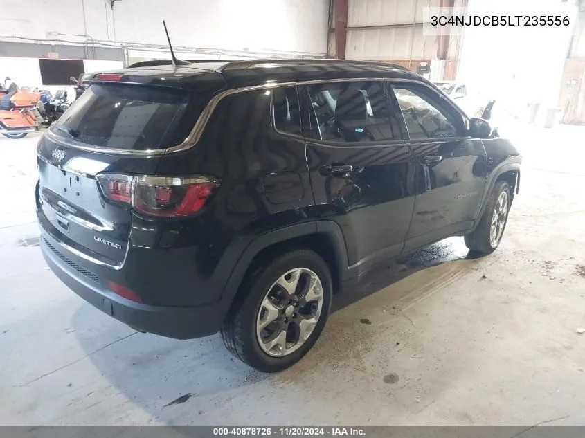 2020 Jeep Compass Limited 4X4 VIN: 3C4NJDCB5LT235556 Lot: 40878726