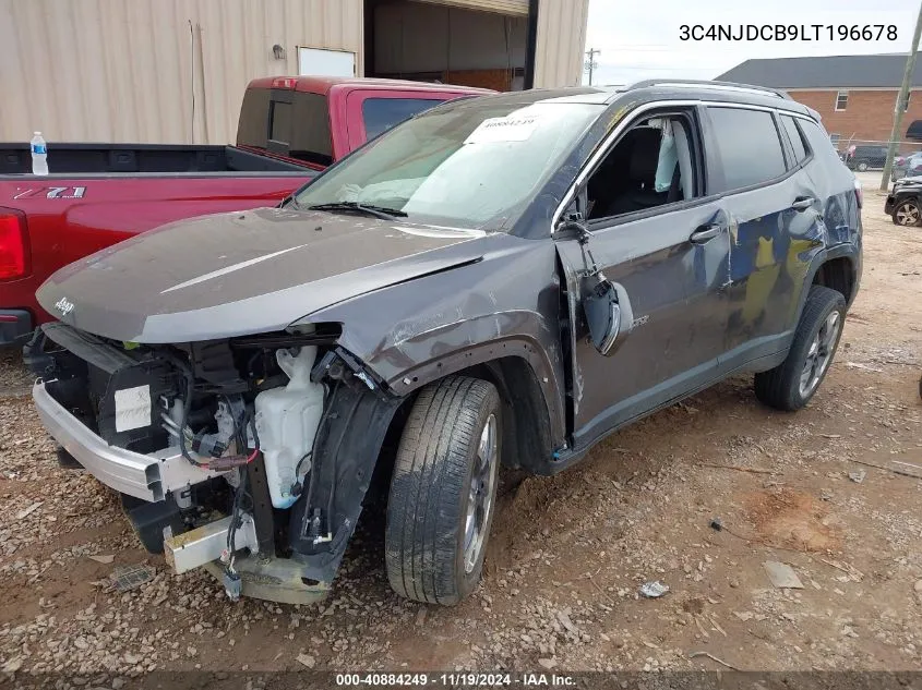 2020 Jeep Compass Limited 4X4 VIN: 3C4NJDCB9LT196678 Lot: 40884249