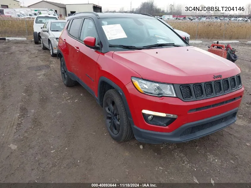 2020 Jeep Compass Altitude 4X4 VIN: 3C4NJDBB5LT204146 Lot: 40893644