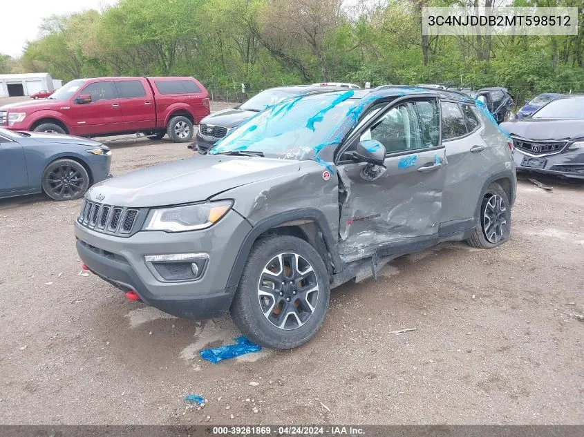 2021 Jeep Compass Trailhawk 4X4 VIN: 3C4NJDDB2MT598512 Lot: 39261869