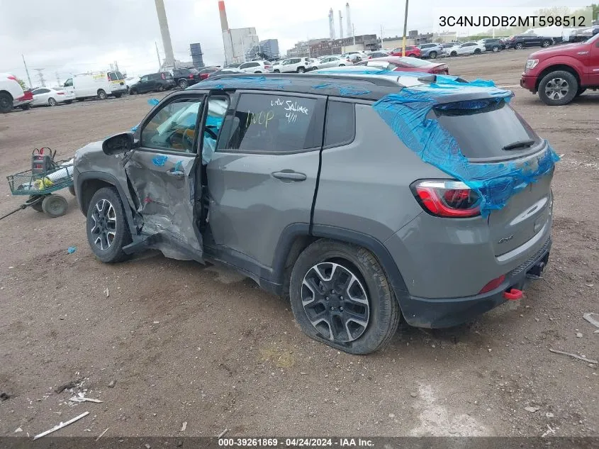 2021 Jeep Compass Trailhawk 4X4 VIN: 3C4NJDDB2MT598512 Lot: 39261869