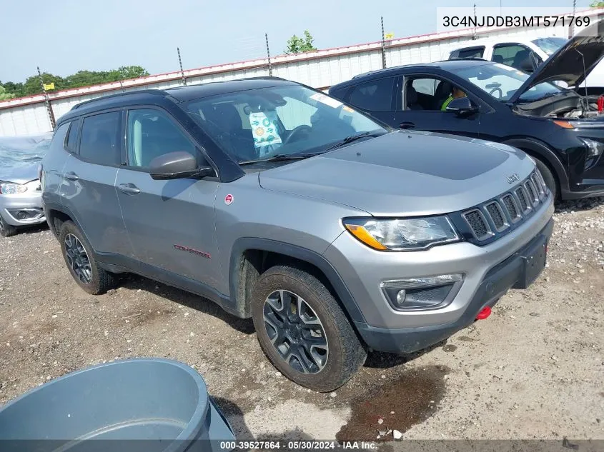 2021 Jeep Compass Trailhawk 4X4 VIN: 3C4NJDDB3MT571769 Lot: 39527864