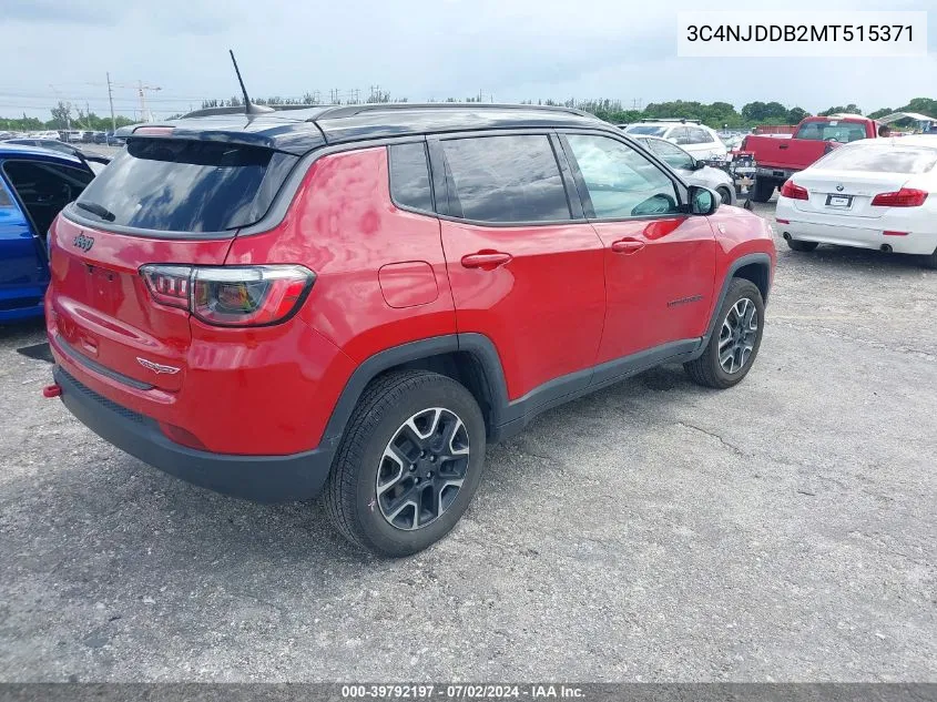 2021 Jeep Compass Trailhawk 4X4 VIN: 3C4NJDDB2MT515371 Lot: 39792197