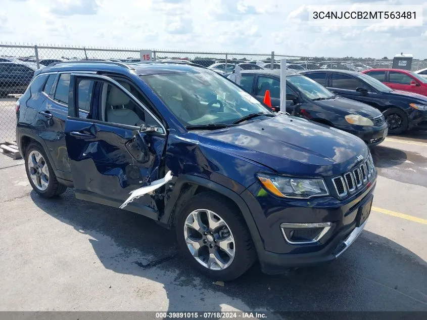 2021 Jeep Compass Limited Fwd VIN: 3C4NJCCB2MT563481 Lot: 39891015