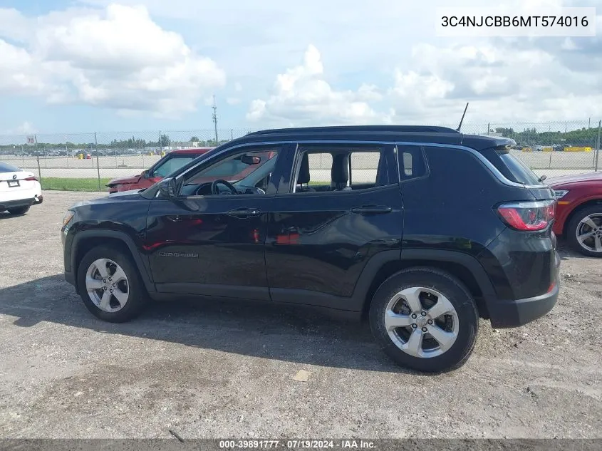 2021 Jeep Compass Latitude Fwd VIN: 3C4NJCBB6MT574016 Lot: 39891777