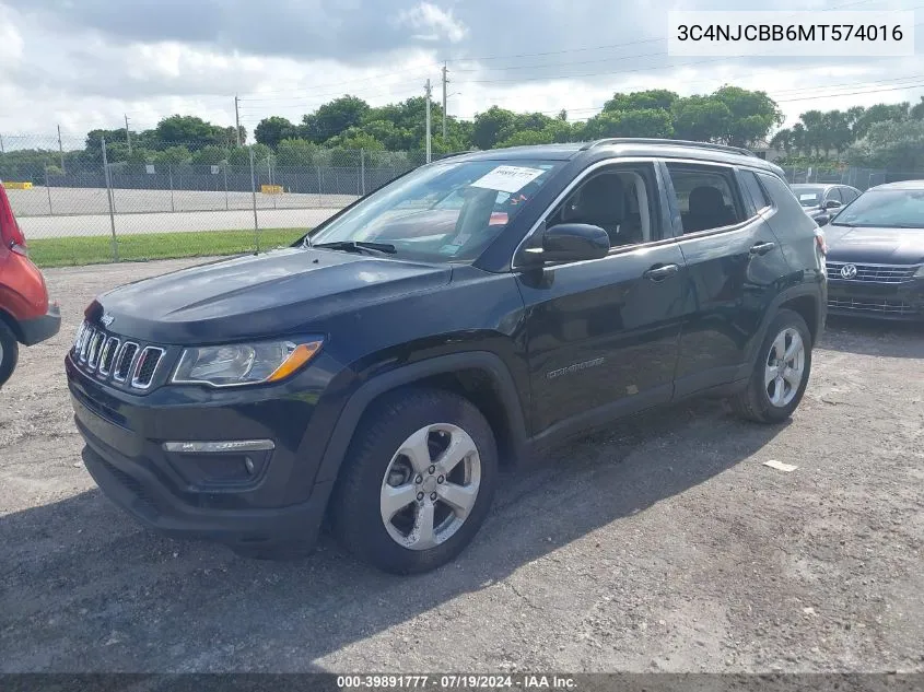 2021 Jeep Compass Latitude Fwd VIN: 3C4NJCBB6MT574016 Lot: 39891777