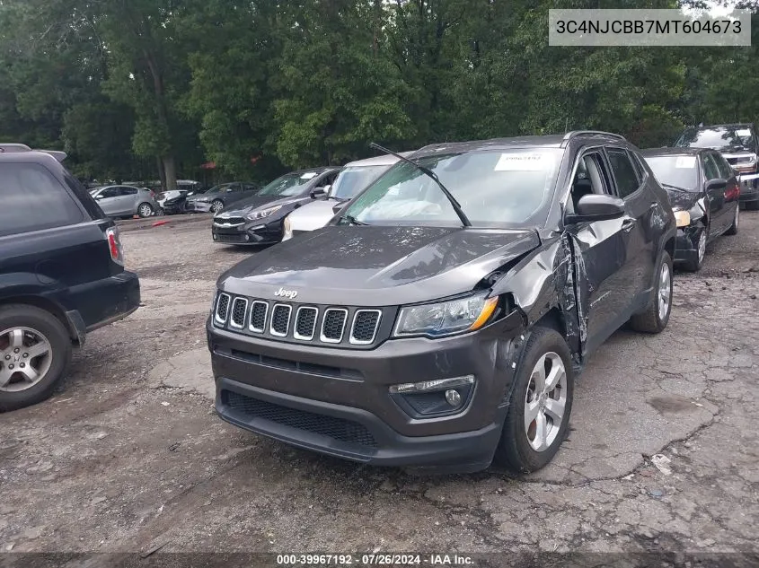 2021 Jeep Compass Latitude Fwd VIN: 3C4NJCBB7MT604673 Lot: 39967192