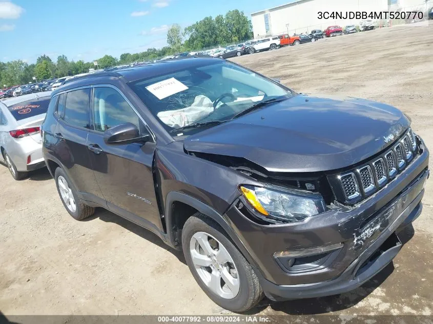 2021 Jeep Compass Latitude 4X4 VIN: 3C4NJDBB4MT520770 Lot: 40077992