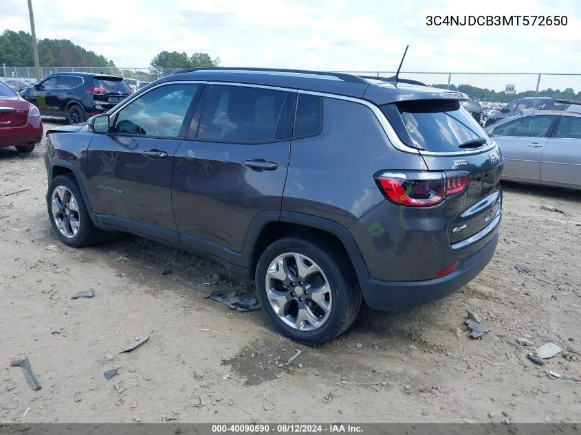 3C4NJDCB3MT572650 2021 Jeep Compass Limited 4X4