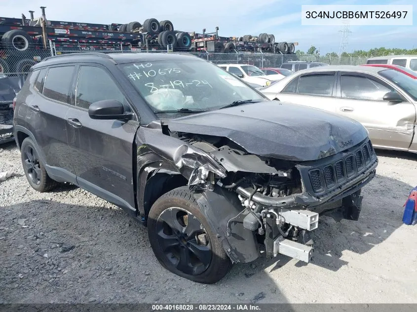 2021 Jeep Compass Altitude Fwd VIN: 3C4NJCBB6MT526497 Lot: 40168028