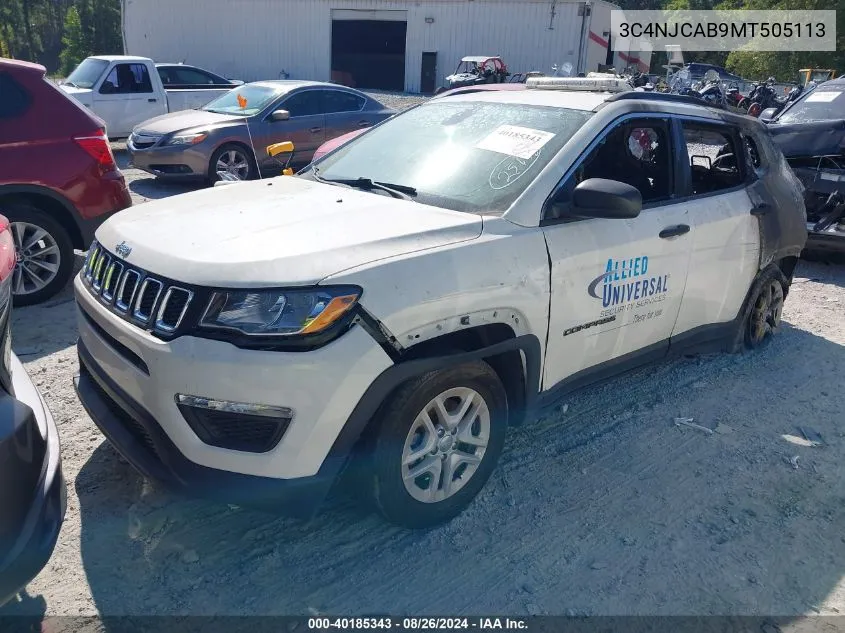 3C4NJCAB9MT505113 2021 Jeep Compass Sport Fwd