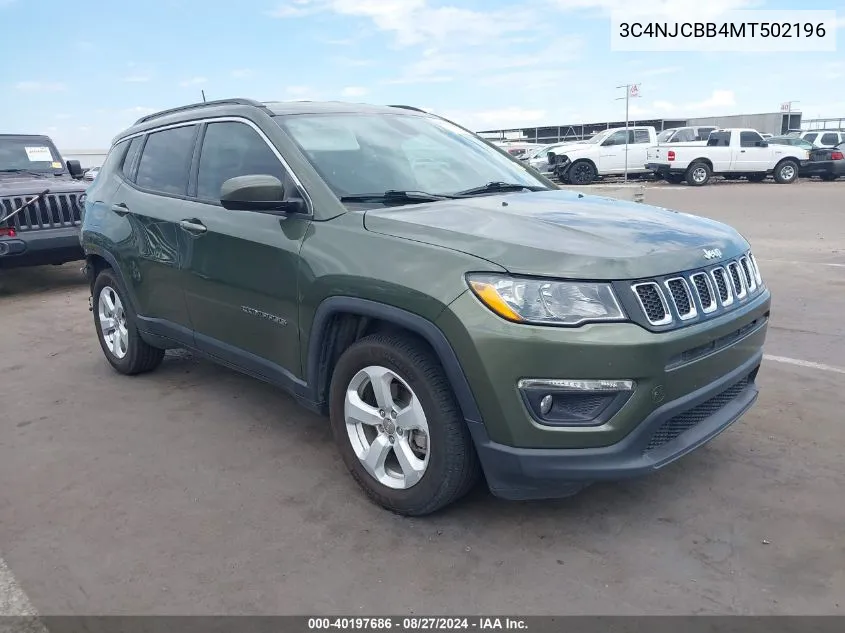 2021 Jeep Compass Latitude Fwd VIN: 3C4NJCBB4MT502196 Lot: 40197686