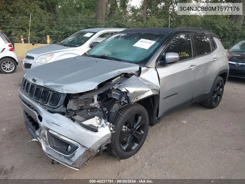 2021 Jeep Compass Altitude Fwd VIN: 3C4NJCBB0MT597176 Lot: 40237791