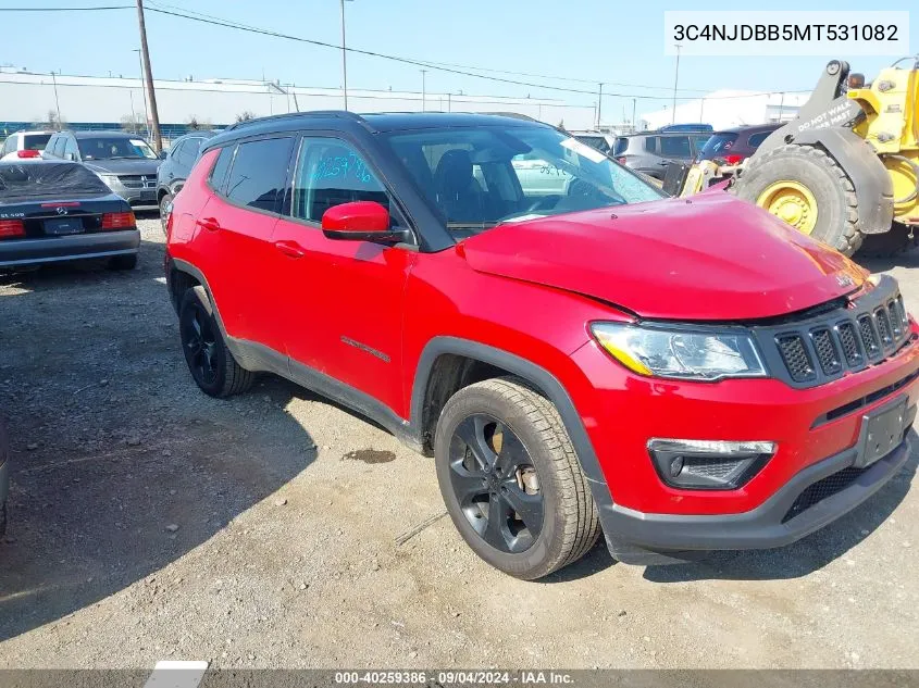 2021 Jeep Compass Altitude 4X4 VIN: 3C4NJDBB5MT531082 Lot: 40259386