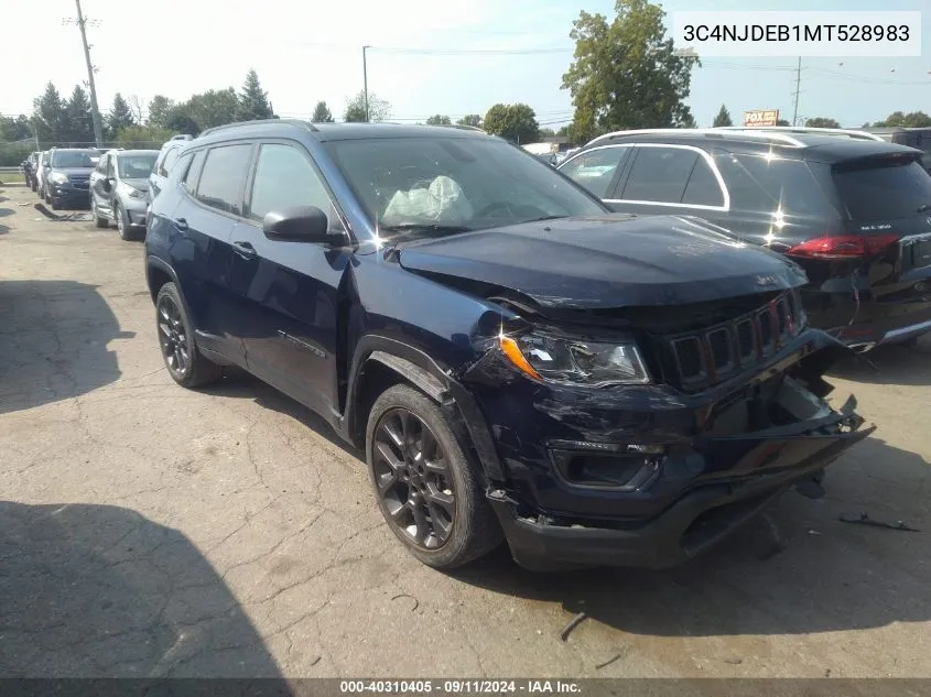 2021 Jeep Compass 80Th Edition VIN: 3C4NJDEB1MT528983 Lot: 40310405