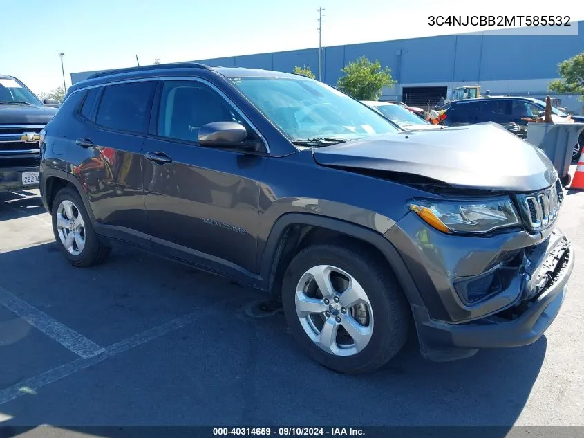 3C4NJCBB2MT585532 2021 Jeep Compass Latitude Fwd