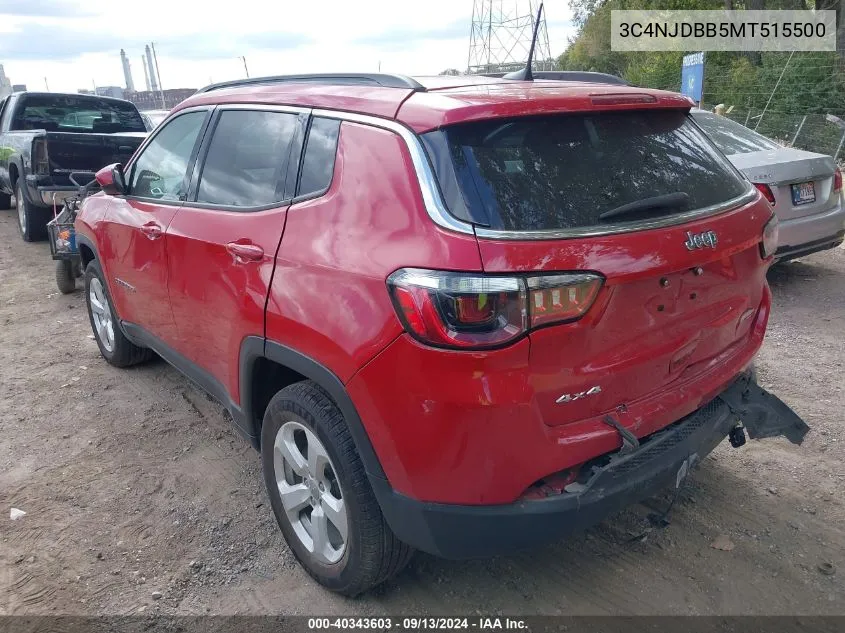 2021 Jeep Compass Latitude 4X4 VIN: 3C4NJDBB5MT515500 Lot: 40343603