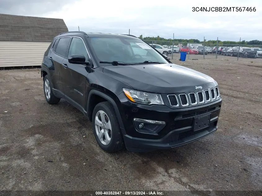 2021 Jeep Compass Latitude Fwd VIN: 3C4NJCBB2MT567466 Lot: 40352847