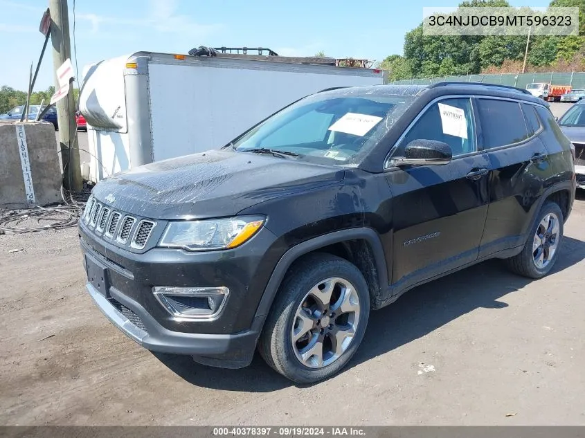 2021 Jeep Compass Limited 4X4 VIN: 3C4NJDCB9MT596323 Lot: 40378397