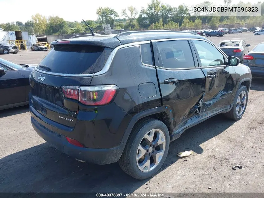 2021 Jeep Compass Limited 4X4 VIN: 3C4NJDCB9MT596323 Lot: 40378397