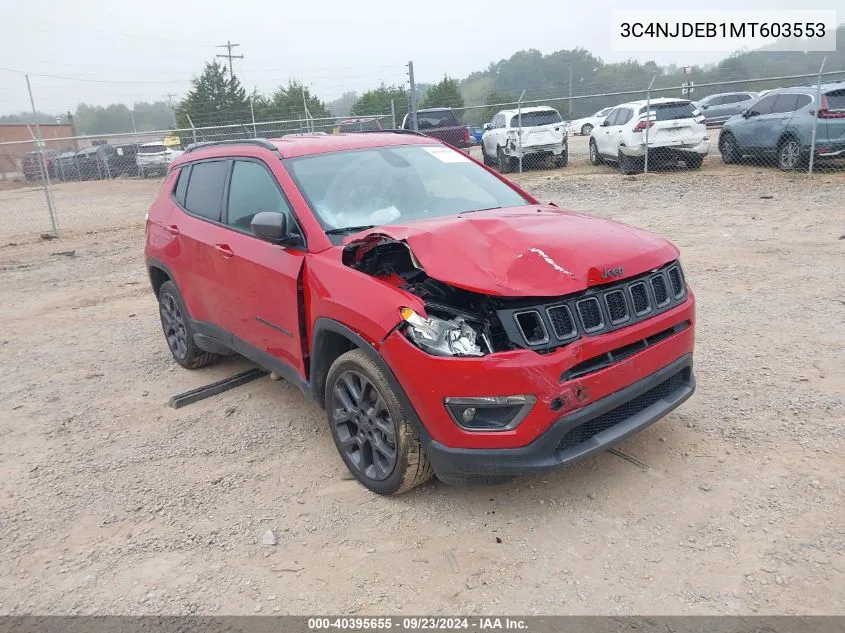 2021 Jeep Compass 80Th Edition VIN: 3C4NJDEB1MT603553 Lot: 40395655