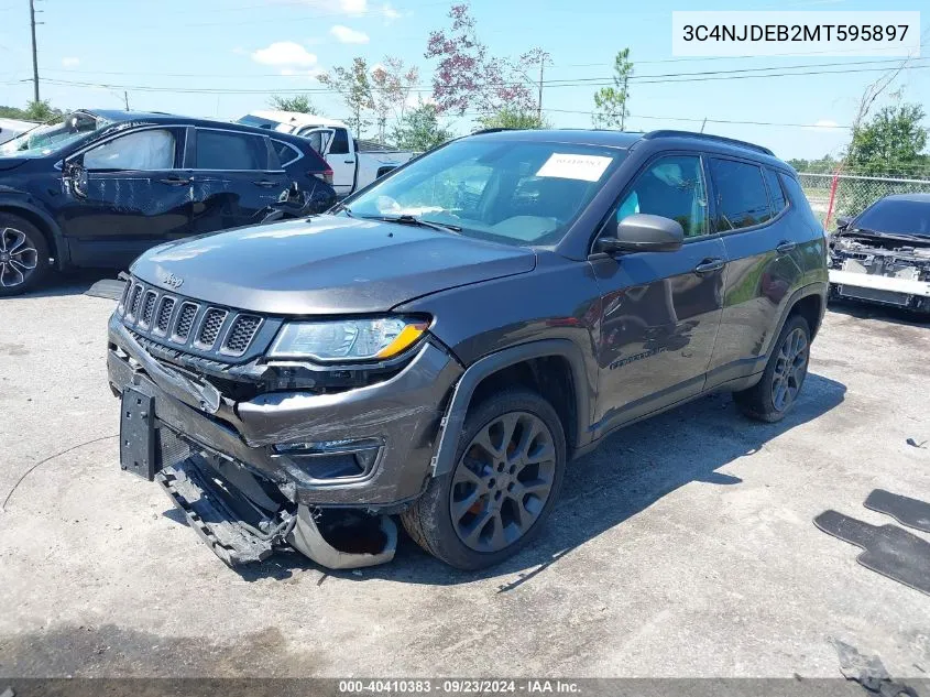 2021 Jeep Compass 80Th Edition VIN: 3C4NJDEB2MT595897 Lot: 40410383