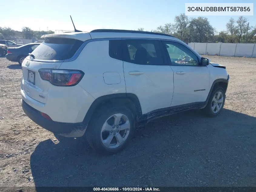 2021 Jeep Compass Latitude 4X4 VIN: 3C4NJDBB8MT587856 Lot: 40436686