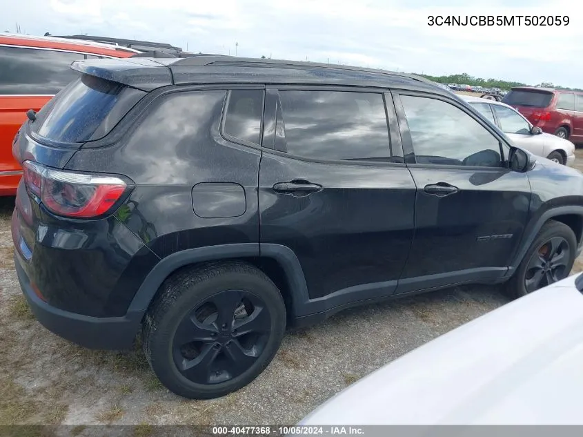 2021 Jeep Compass Latitude VIN: 3C4NJCBB5MT502059 Lot: 40477368