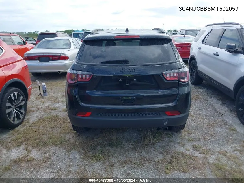 2021 Jeep Compass Latitude VIN: 3C4NJCBB5MT502059 Lot: 40477368