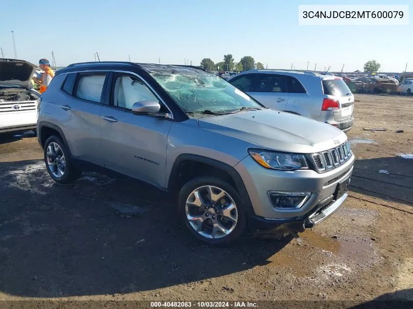 3C4NJDCB2MT600079 2021 Jeep Compass Limited 4X4