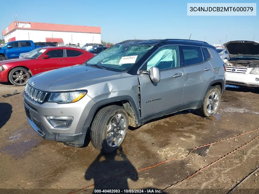 3C4NJDCB2MT600079 2021 Jeep Compass Limited 4X4