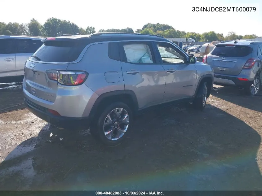 3C4NJDCB2MT600079 2021 Jeep Compass Limited 4X4