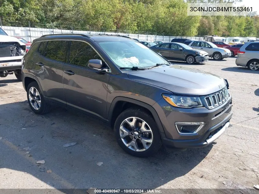 2021 Jeep Compass Limited 4X4 VIN: 3C4NJDCB4MT553461 Lot: 40490947