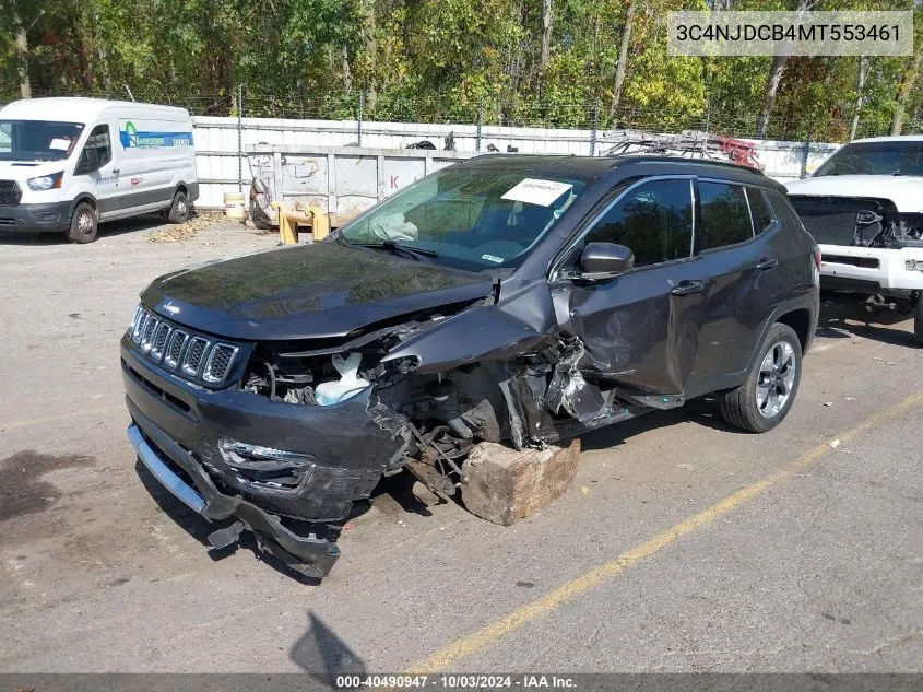 2021 Jeep Compass Limited 4X4 VIN: 3C4NJDCB4MT553461 Lot: 40490947