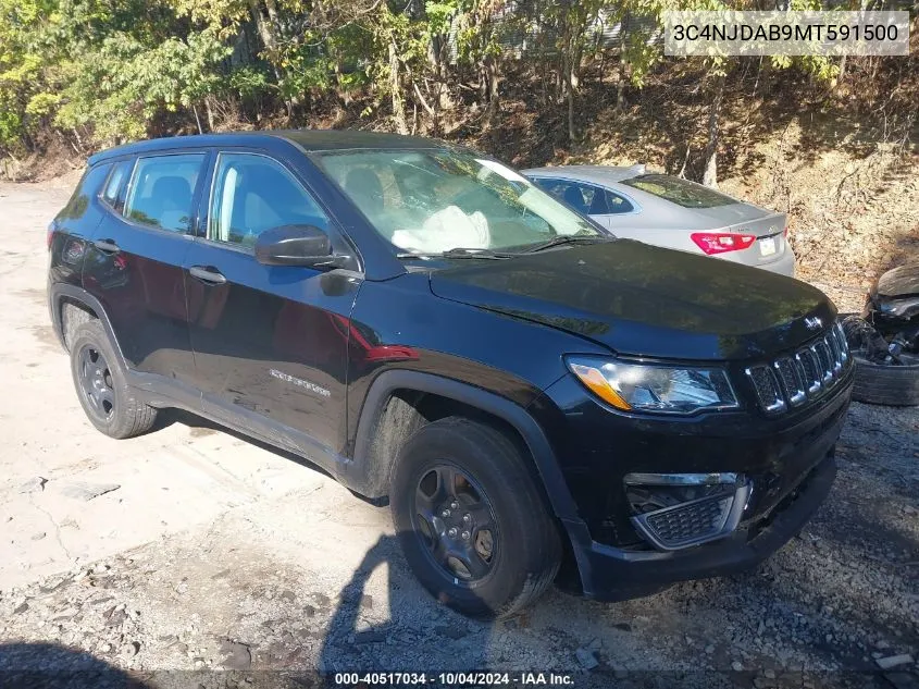 2021 Jeep Compass Sport 4X4 VIN: 3C4NJDAB9MT591500 Lot: 40517034