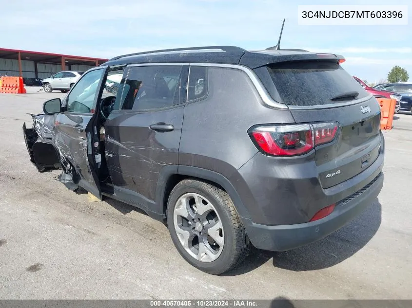 3C4NJDCB7MT603396 2021 Jeep Compass Limited 4X4