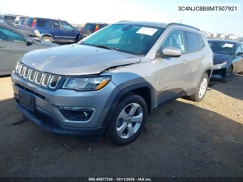 2021 Jeep Compass Latitude VIN: 3C4NJCBB8MT507921 Lot: 40577330