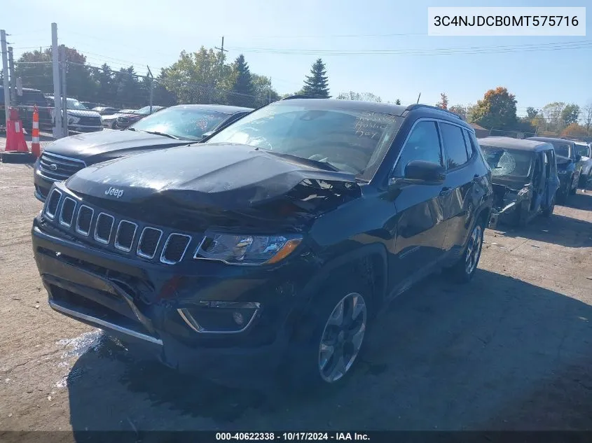 3C4NJDCB0MT575716 2021 Jeep Compass Limited 4X4