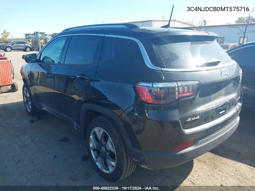 3C4NJDCB0MT575716 2021 Jeep Compass Limited 4X4