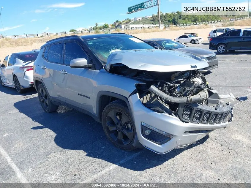 2021 Jeep Compass Altitude Fwd VIN: 3C4NJCBB8MT552762 Lot: 40692408