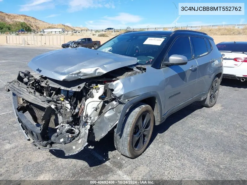 2021 Jeep Compass Altitude Fwd VIN: 3C4NJCBB8MT552762 Lot: 40692408