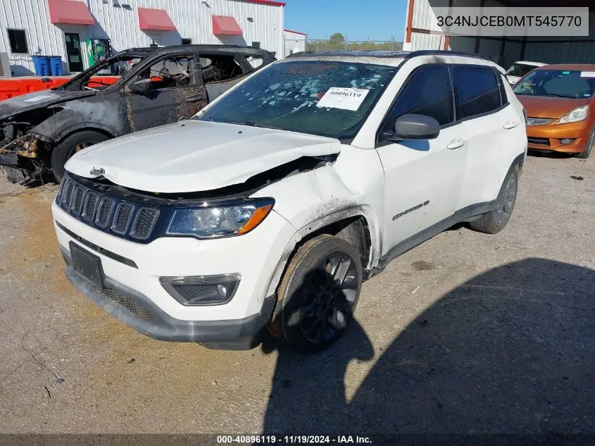 2021 Jeep Compass 80Th Anniversary Fwd VIN: 3C4NJCEB0MT545770 Lot: 40896119