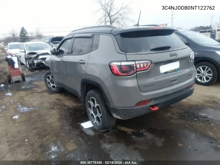 2022 Jeep Compass Trailhawk 4X4 VIN: 3C4NJDDB0NT122762 Lot: 38778355