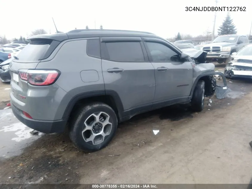 2022 Jeep Compass Trailhawk 4X4 VIN: 3C4NJDDB0NT122762 Lot: 38778355