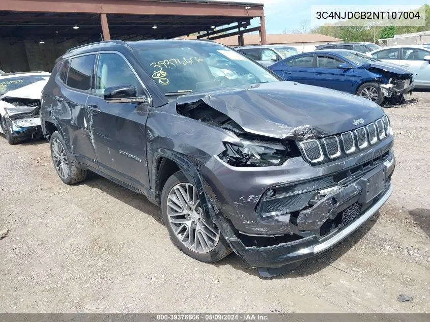 3C4NJDCB2NT107004 2022 Jeep Compass Limited 4X4